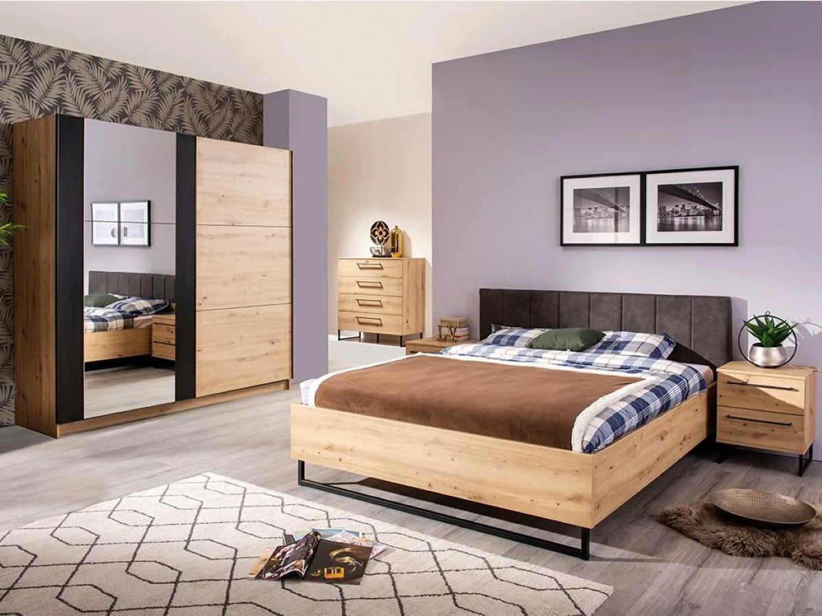 Armario de 2 puertas correderas con espejo PHILADELPHIE de Leroy Merlin