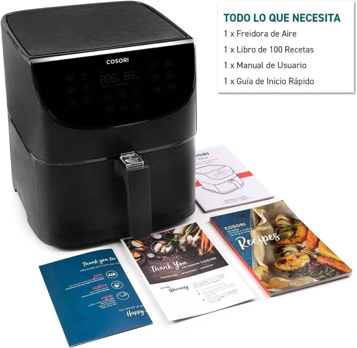 COSORI Freidora de Aire Duradera 5.5 L Air Fryer 1700W 2