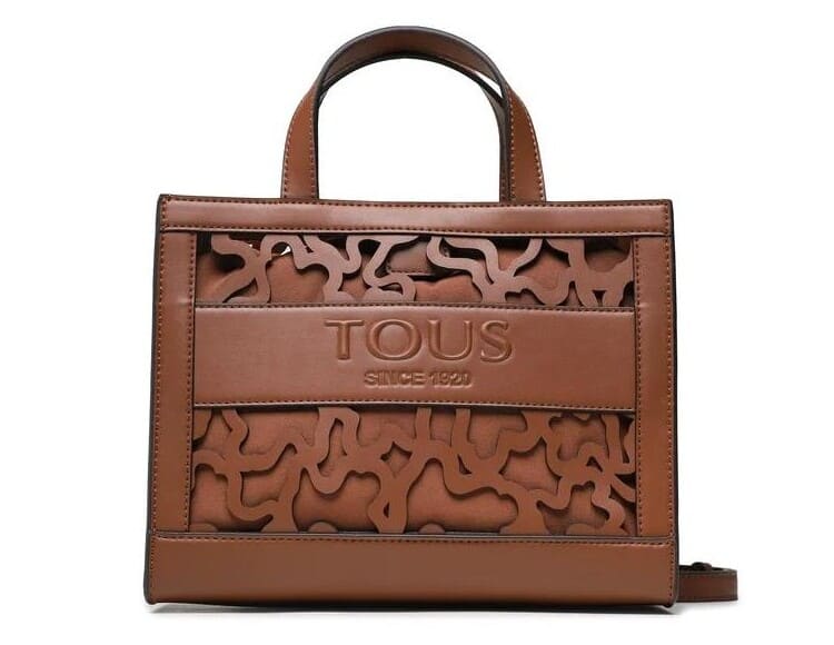 El bolso shopping mediano Amaya Kaos Shock en color marrón de Tous