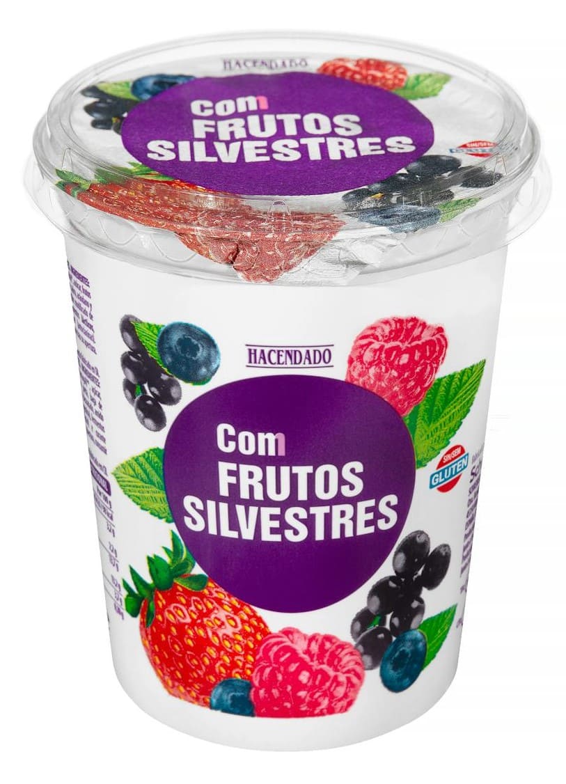 Yogur cremoso Hacendado con frutos silvestres