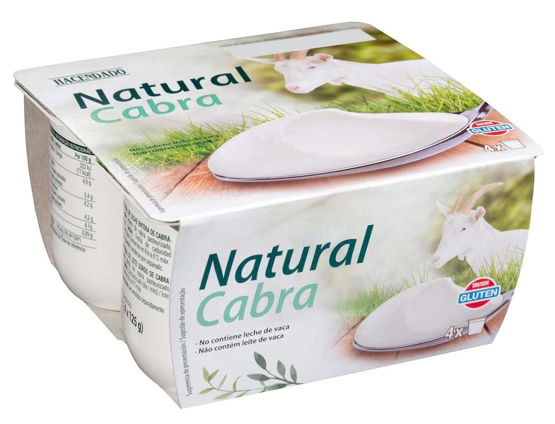 Yogur natural de cabra Hacendado