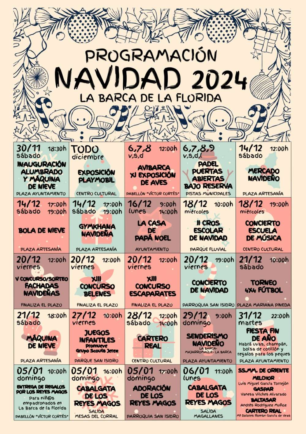 Programación Navideña en La Barca de la Florida