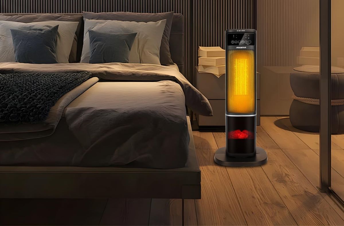 Calefactor cerámico Aigostar con imágenes de chimenea 3D de Amazon