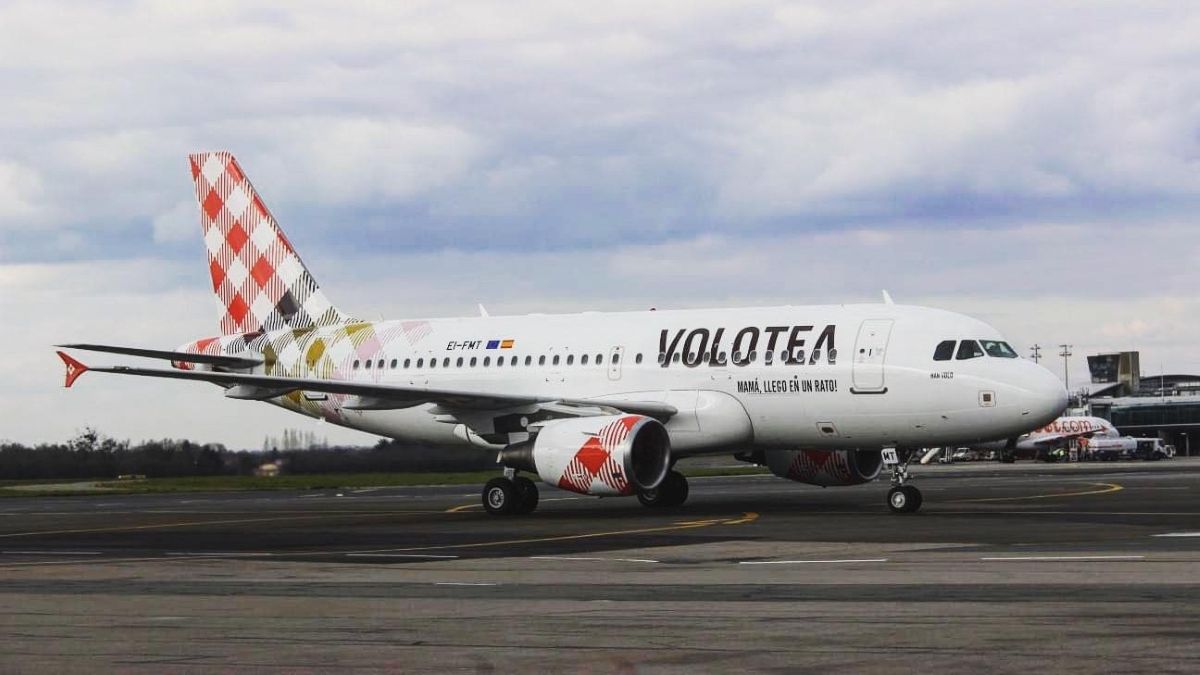Un avión de Volotea en una foto de archivo