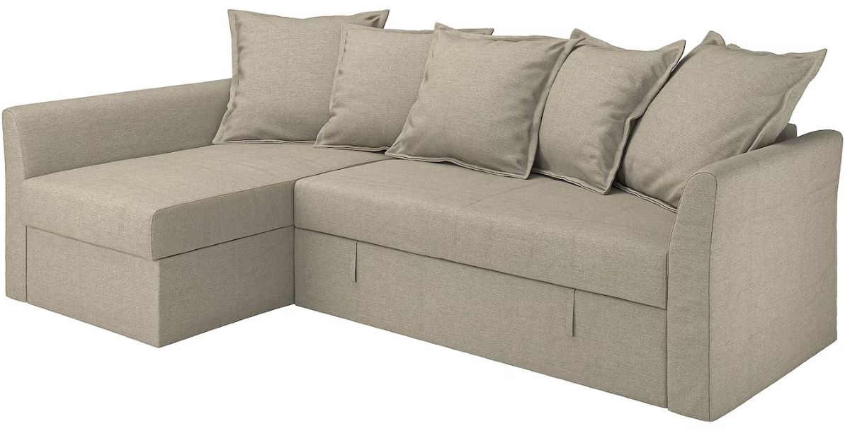 Sofá esquinero con chaise longue de la serie HOLMSUND de Ikea