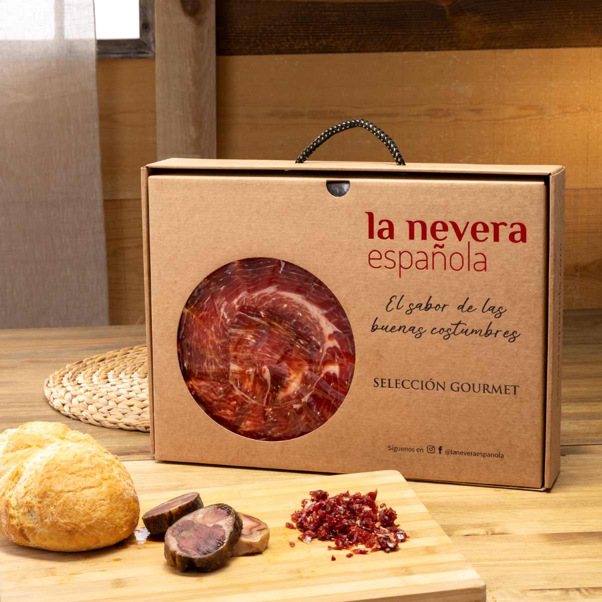 Pack premium de 14 sobres de jamón de bellota 50% ibérico cortado a cuchillo de La Nevera Española