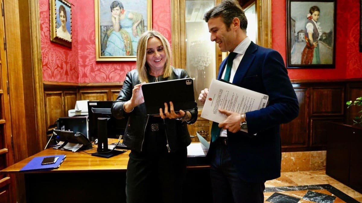 La alcaldesa de Granada, Marifrán Carazo, durante la celebración del pleno