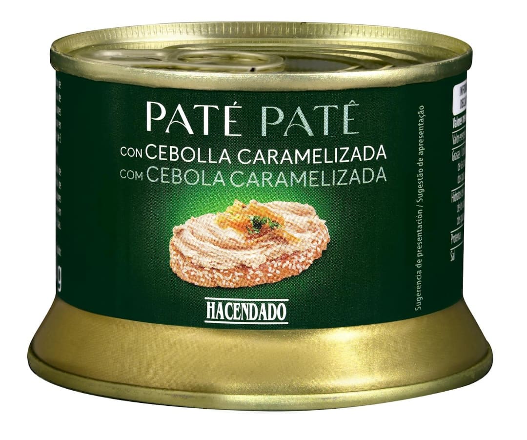 Paté de cerdo Hacendado con cebolla caramelizada