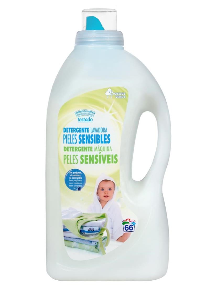 Detergente de ropa para pieles sensibles