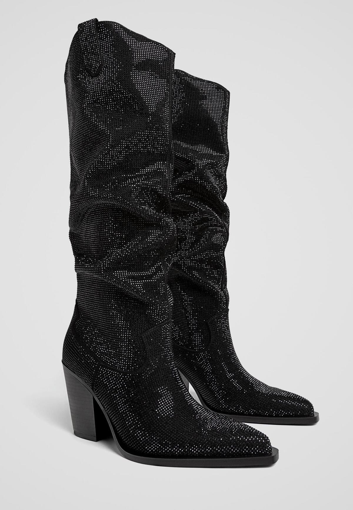 Botas altas de tacón con brillos