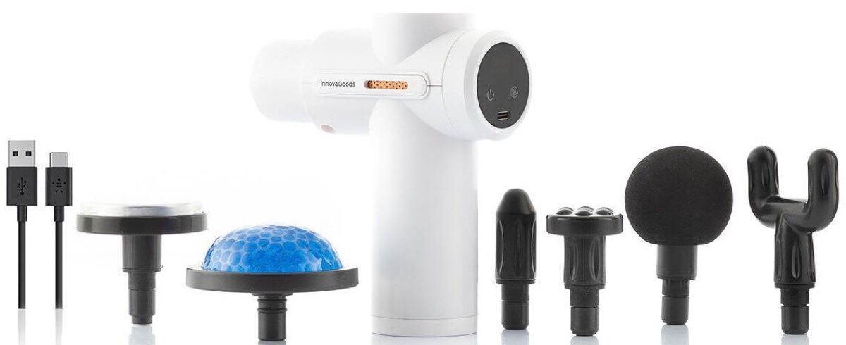 Masajeador por percusión con efecto frío y calor Hokgun InnovaGoods de Decathlon