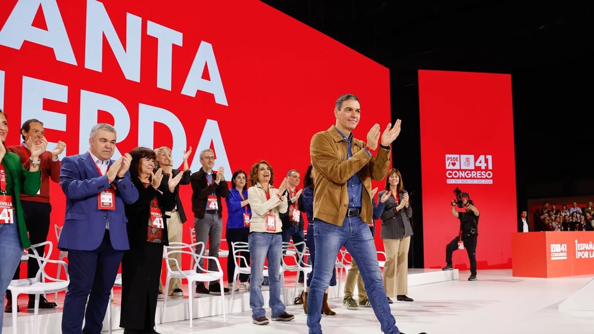 Pedro Sánchez, durante la celebración del Congreso Federal