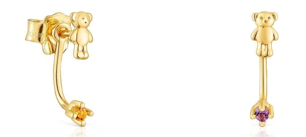 Los pendientes de oro y gemas Tous Teddy Bear