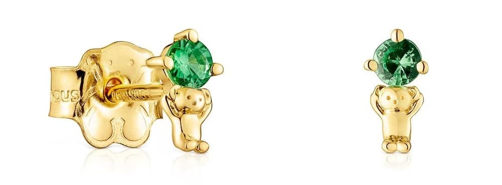 Los pendientes de oro y tsavorita Teddy Bear de Tous