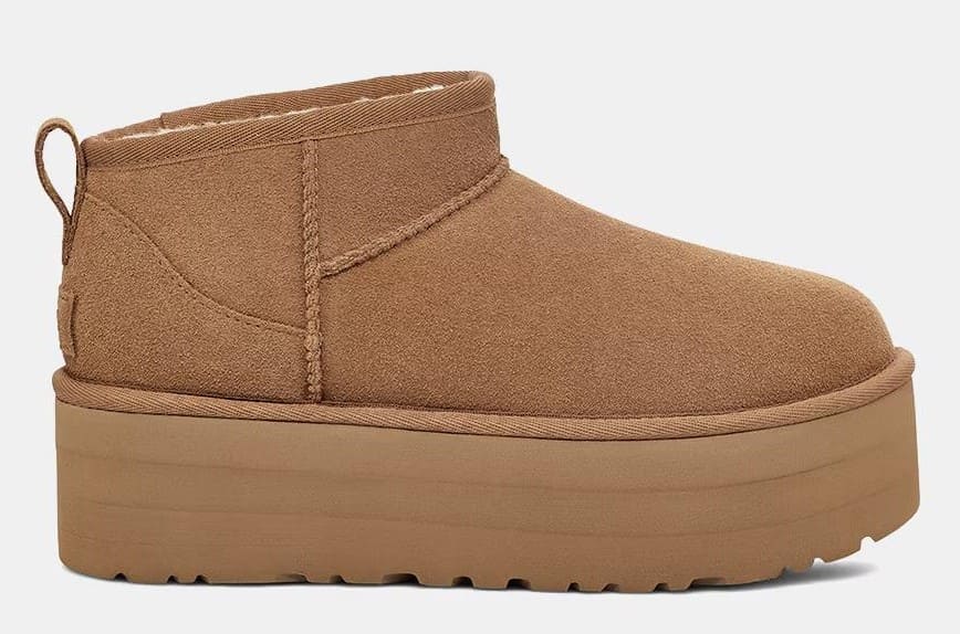 Botas Classic Ultra Mini en piel con plataforma UGG