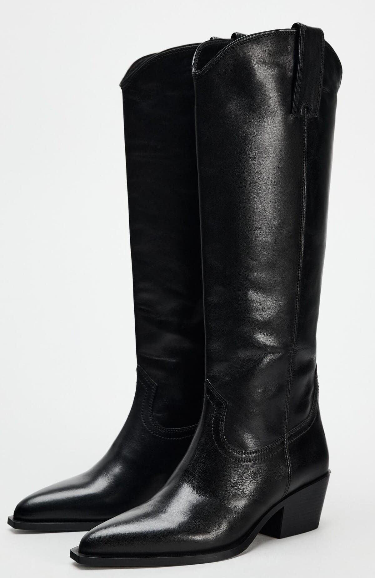 Botas de piel estilo vaquero