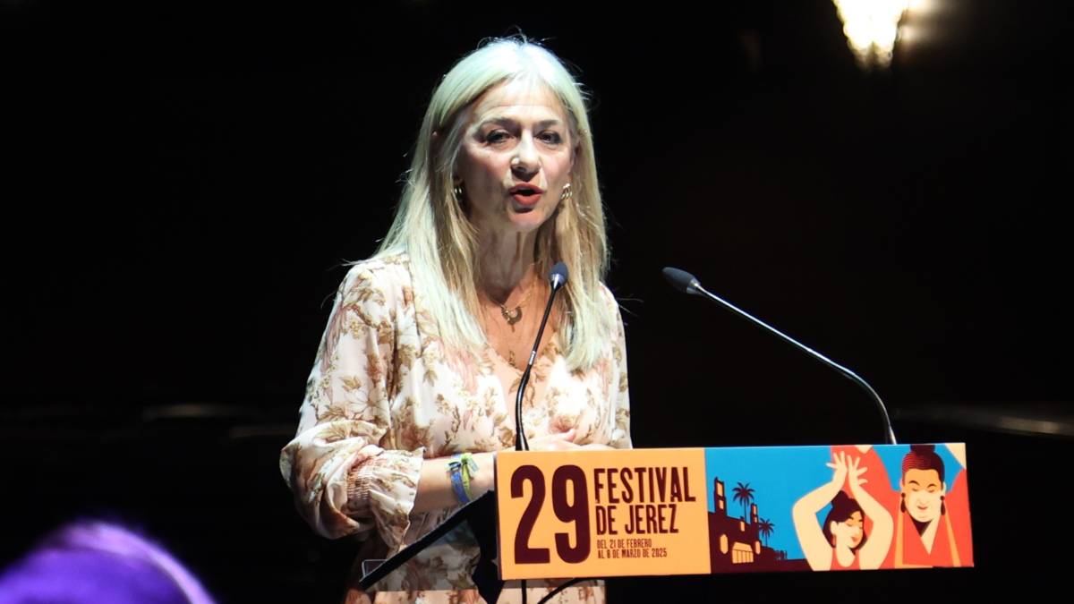 Patricia del Pazo, consejera de Cultura y Deporte de la Junta de Andalucía, en la presentación de XXIX Edición Festival de Jerez | Cristo García