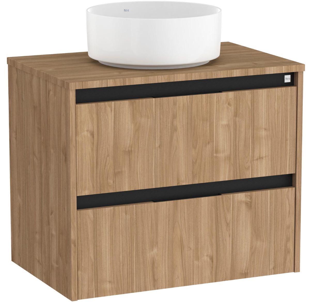 Mueble de baño con lavabo Alpine Roca de madera de 'nogal' de Leroy Merlin