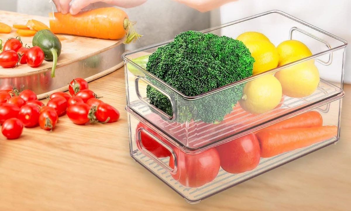 Organizador de nevera de plástico transparente Diwoker de Amazon