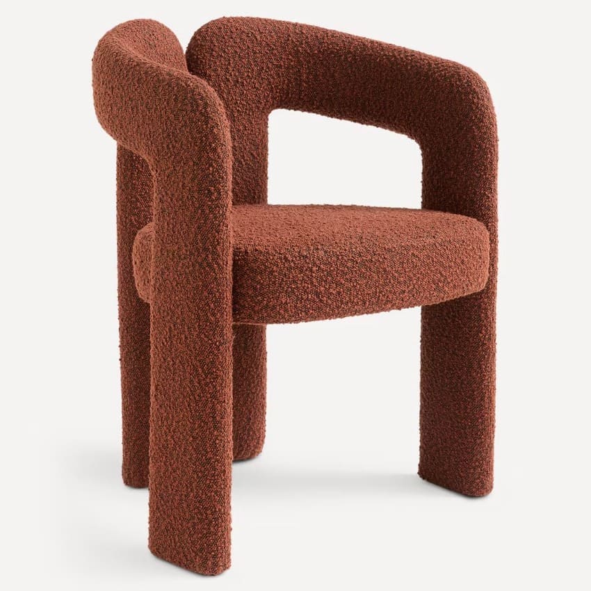 La silla de comedor en tejido bouclé Pavillion Room de El Corte Inglés