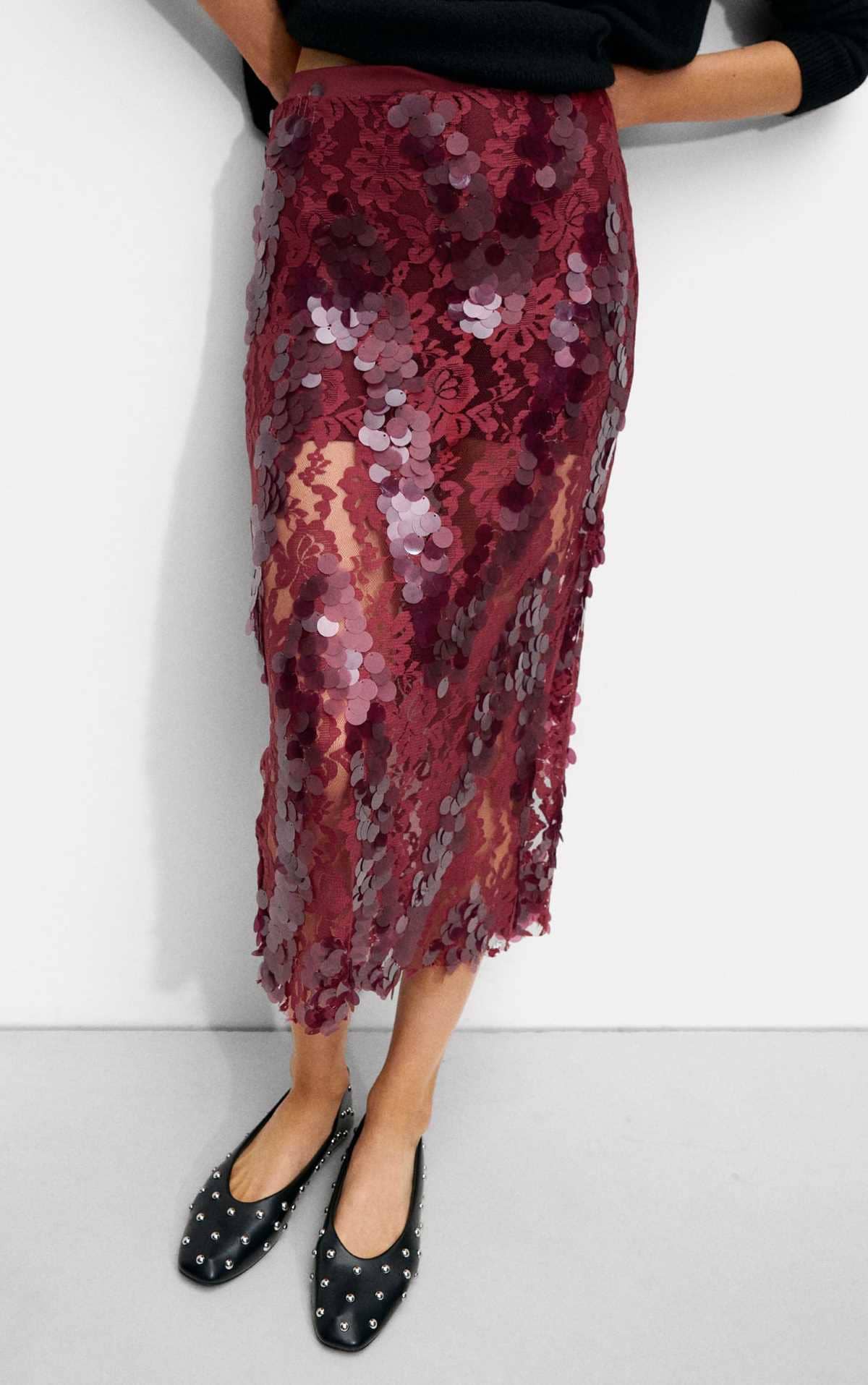 Falda con Lentejuelas de Parfois