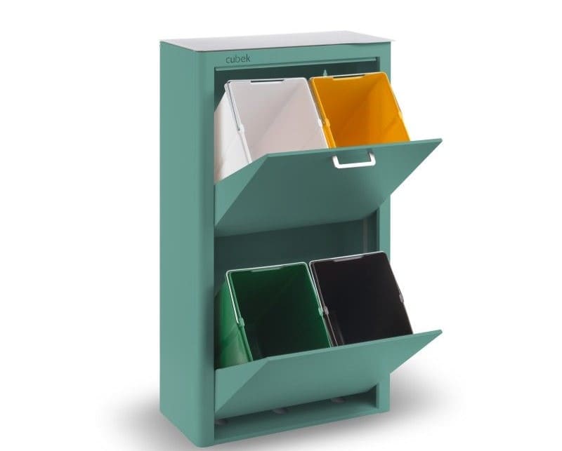 Cubo de basura y reciclaje lacado CUBEK