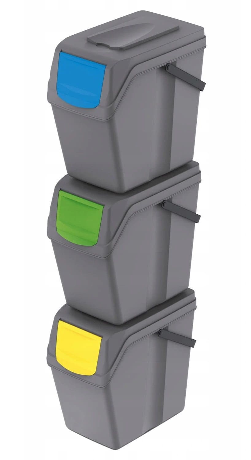 Set de cubos de basura de reciclaje