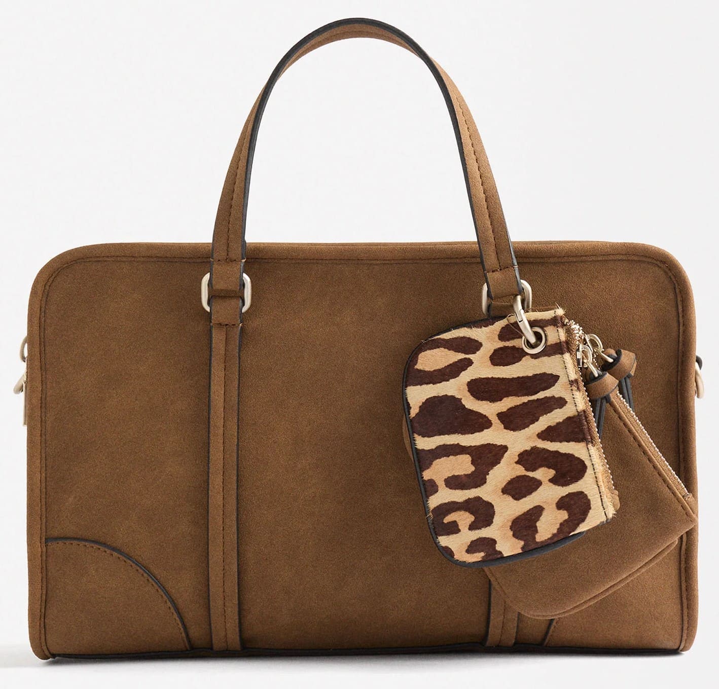 Bolso tote con estampado de leopardo
