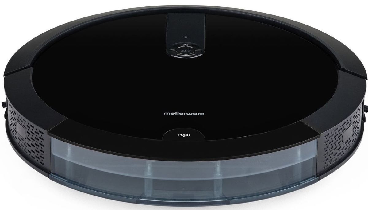 Robot aspirador 4 en 1 Wifi Mellerware Tidy! Gyro Black de Carrefour