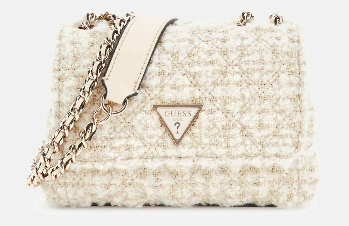Mini bandolera Giully de tweed de Guess