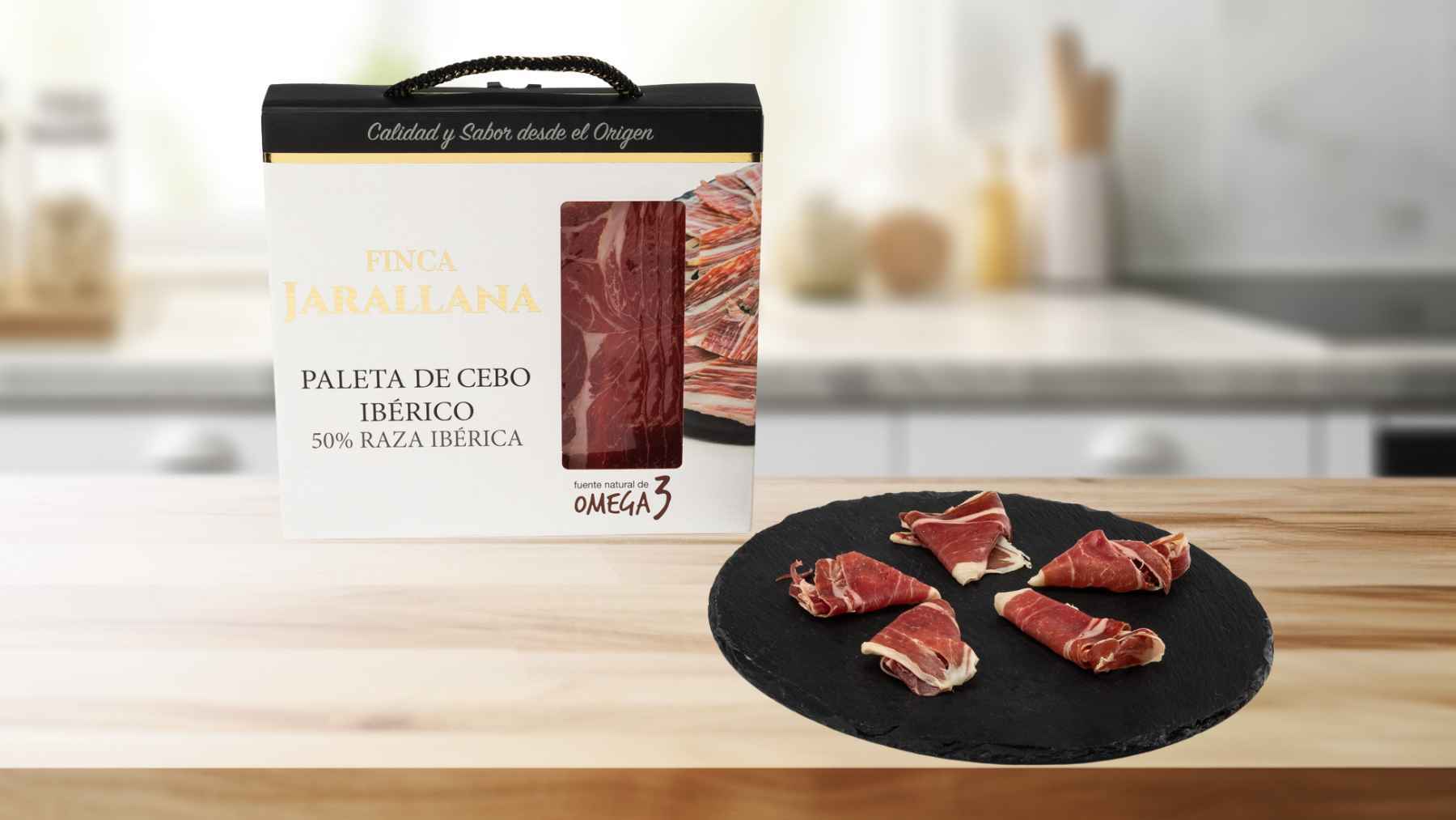 Jamón ibérico Finca Jarallana - Paleta de Cebo Ibérico Loncheado de La Nevera Española