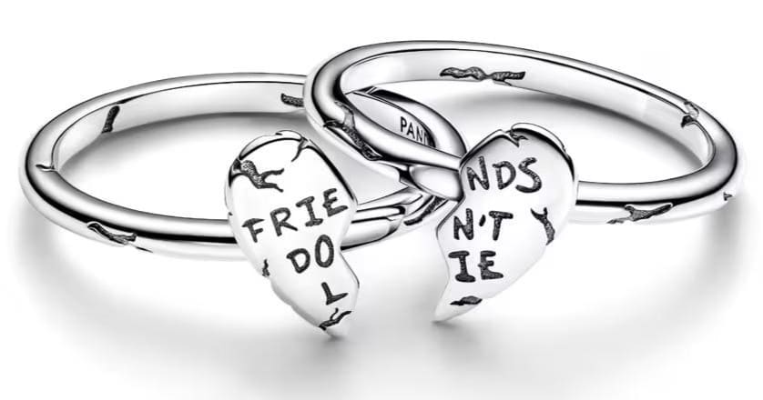 Anillo en plata de ley Divisible Los Amigos No Mienten de Stranger Things