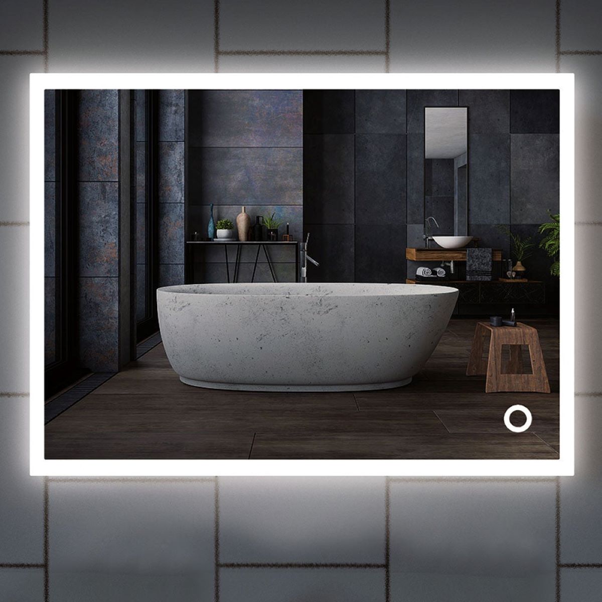 Espejo de baño con iluminación LED KIBATH de Leroy Merlin