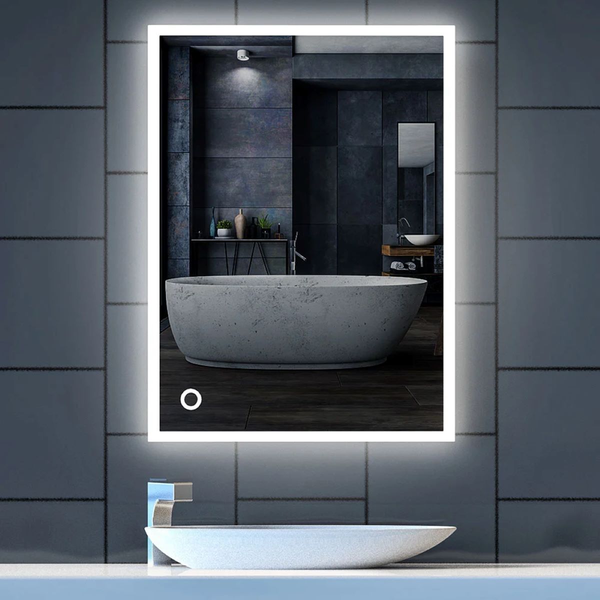 Espejo de baño con iluminación LED KIBATH de Leroy Merlin