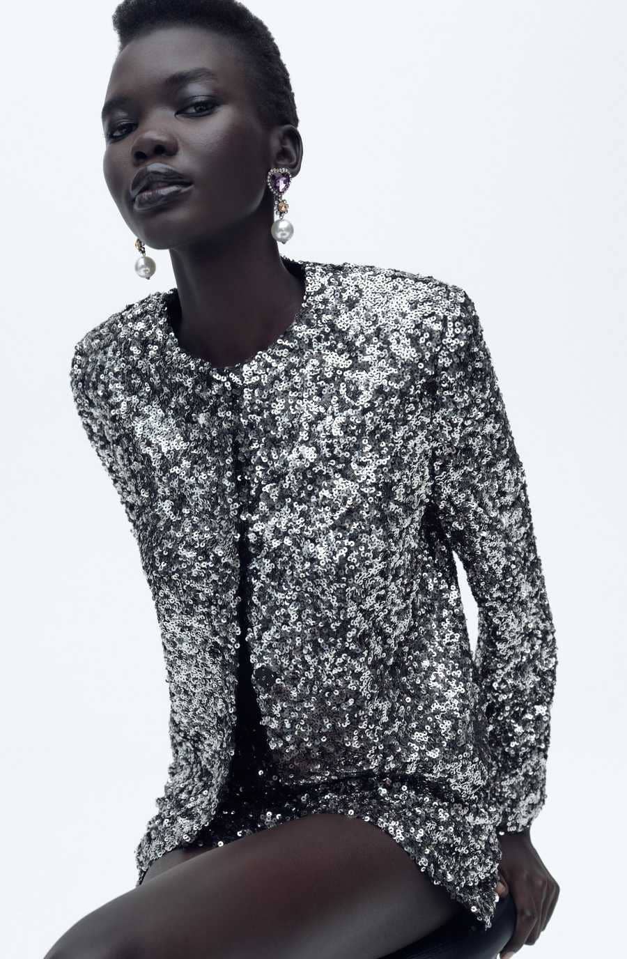 Blazer lentejuelas de Zara