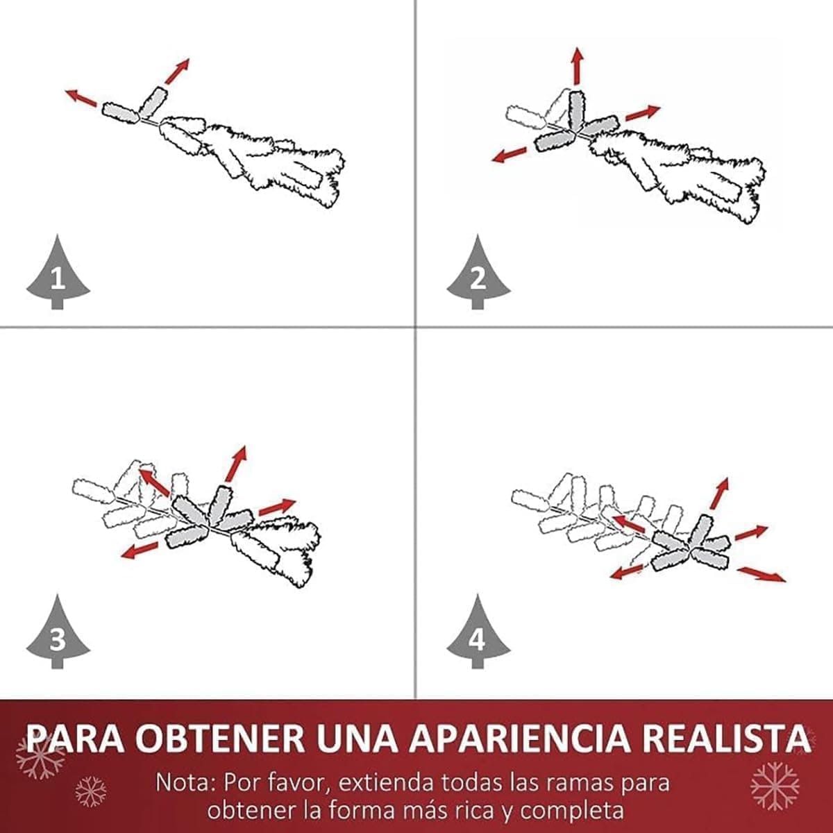 El nuevo árbol de Navidad artificial de PVC con soporte metálico de Amazon