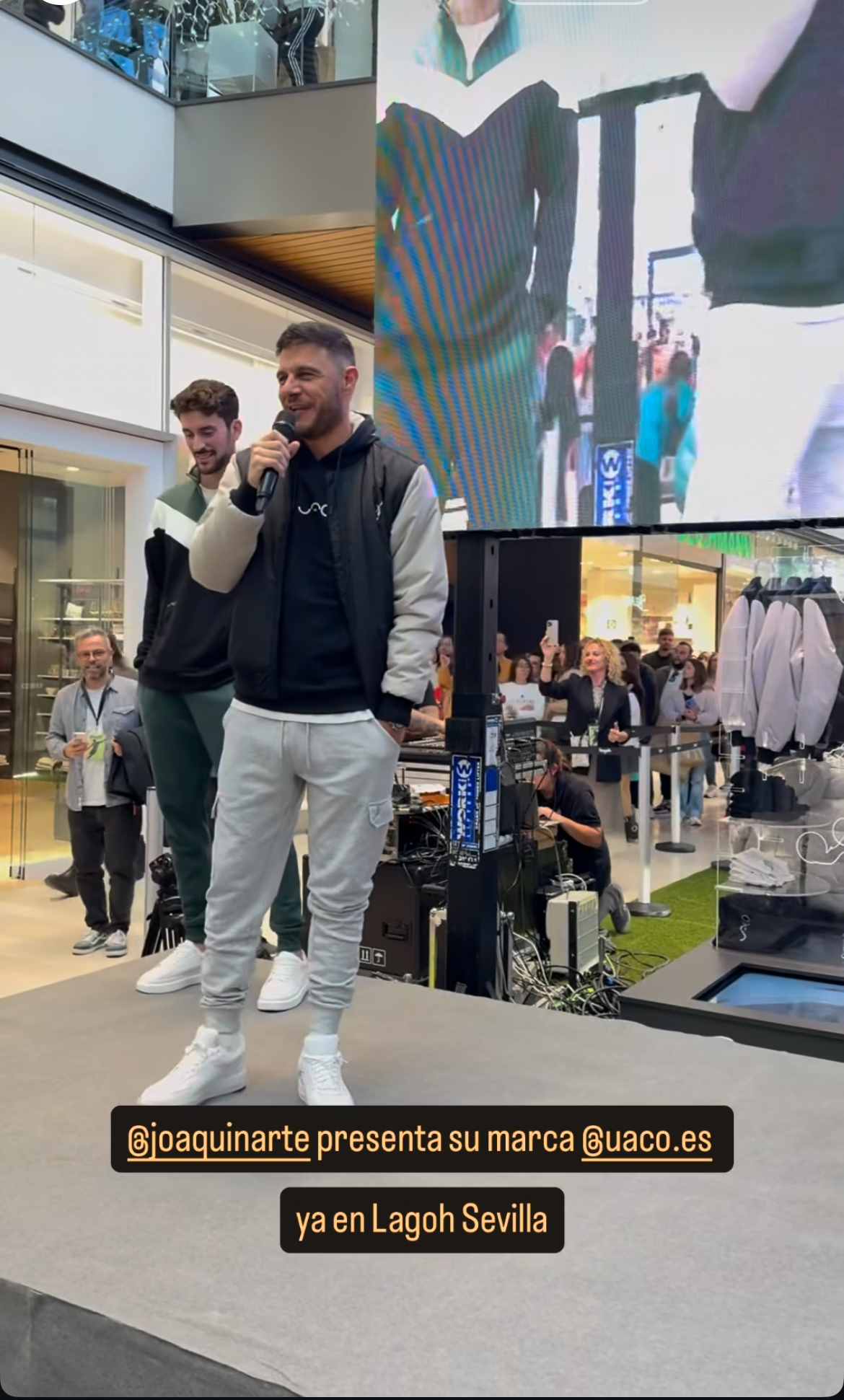 Joaquín Sánchez presenta su nueva marca de ropa 'UACO' en el centro comercial Lagoh | @lagohsevilla