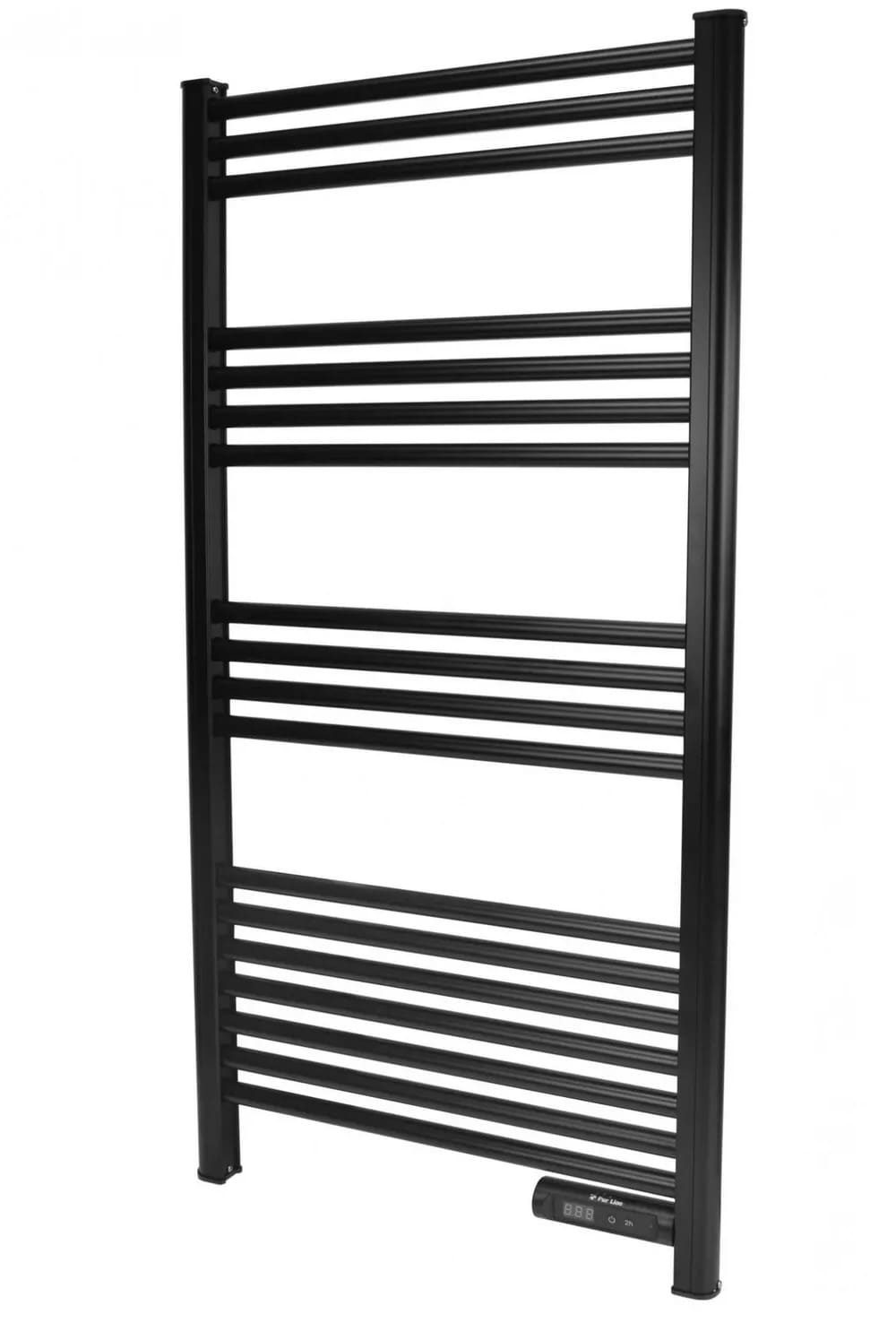 El radiador toallero eléctrico con potencia de 500 W en color negro de Leroy Merlin