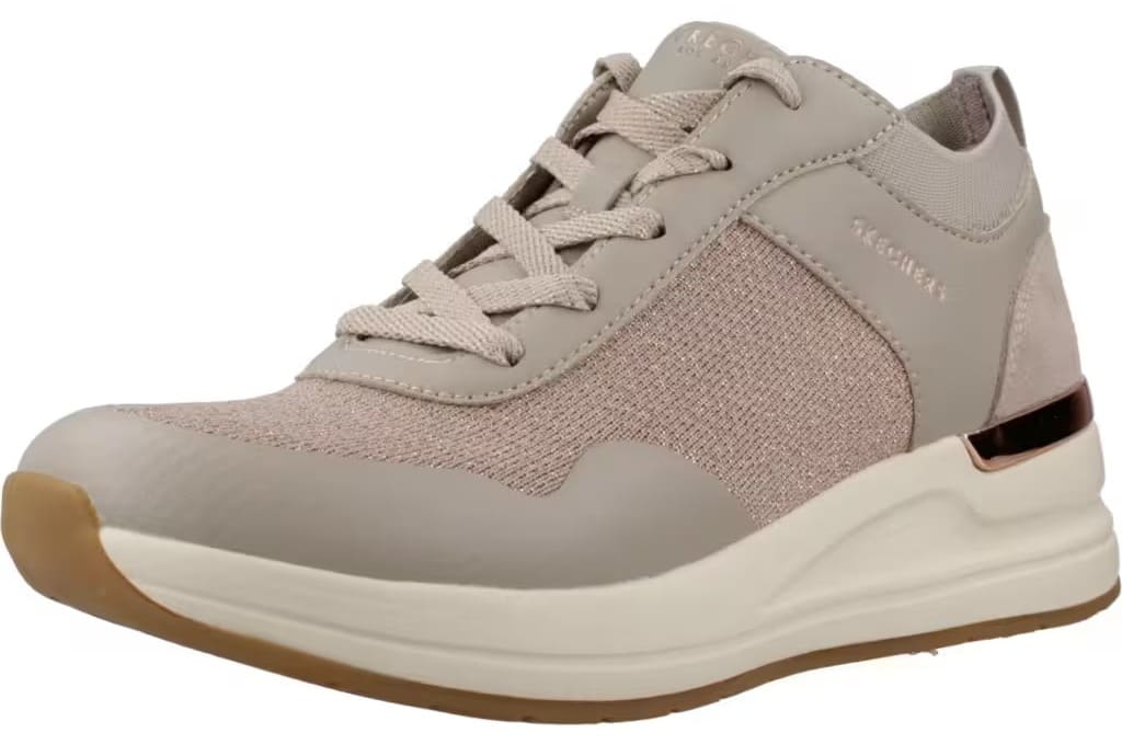 Las zapatillas con tacón para mujer Billion 2 - Winning en color marrón de Skechers en Decathlon