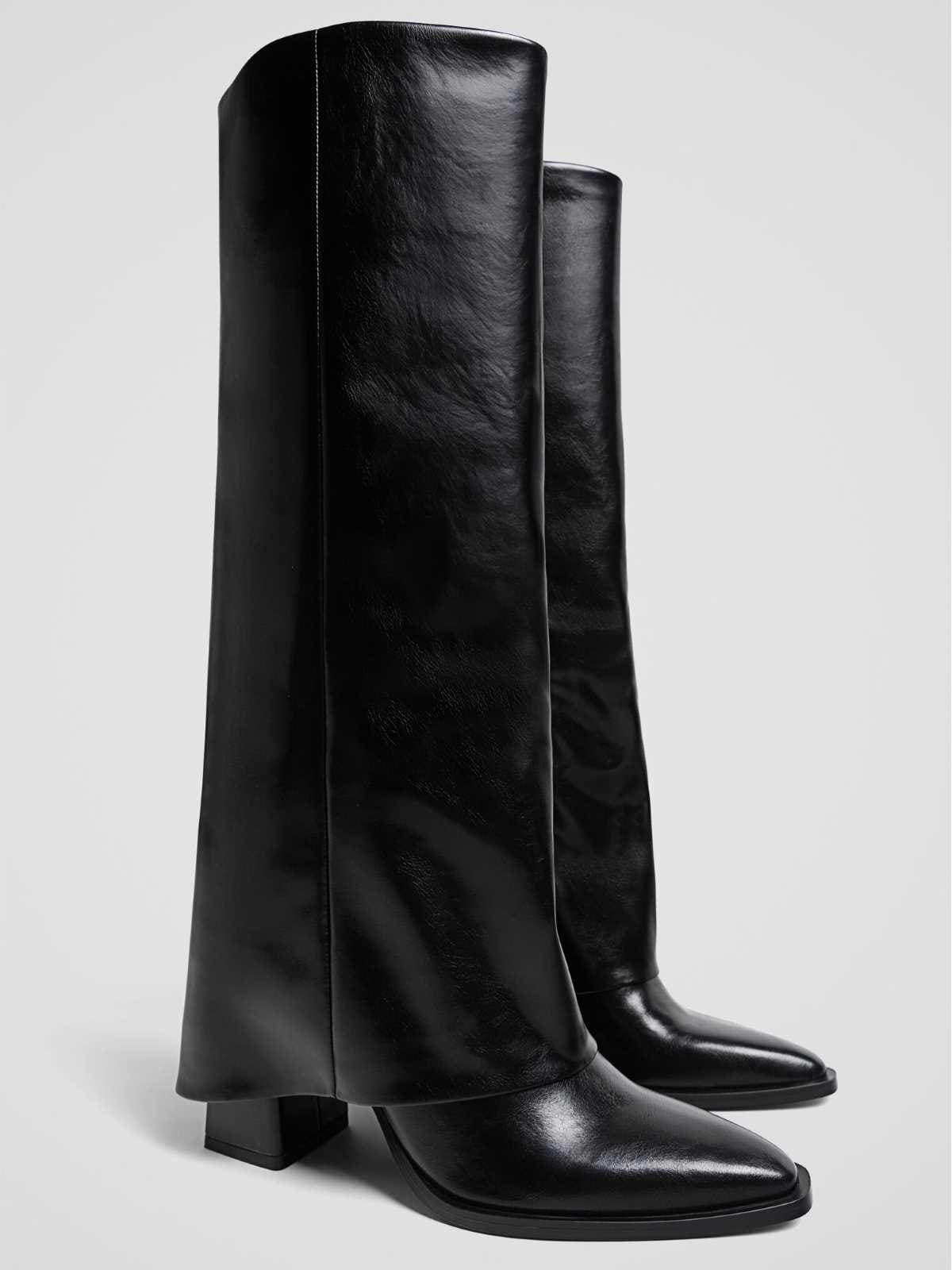 Botas tacón polaina de Stradivarius