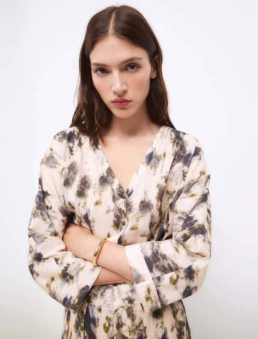 Tintoretto Blusa de manga tres cuartos tie dye