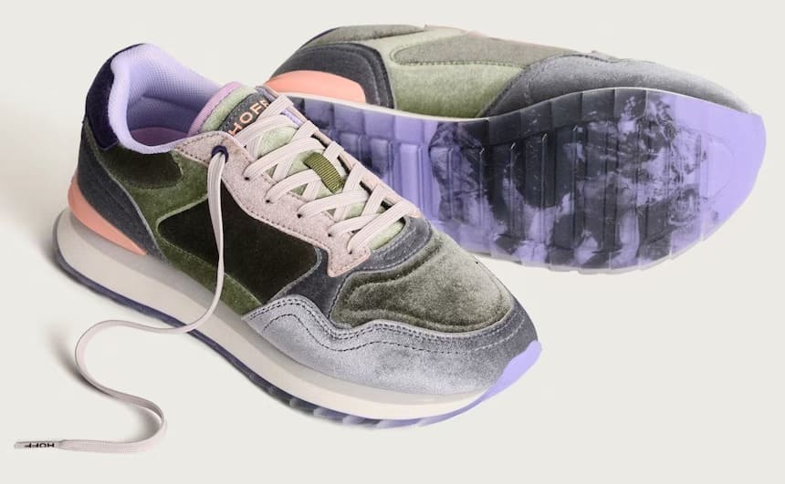 Las zapatillas deportivas de mujer Emerald tipo running bajas de piel en color verde de Hoff en El Corte Inglés