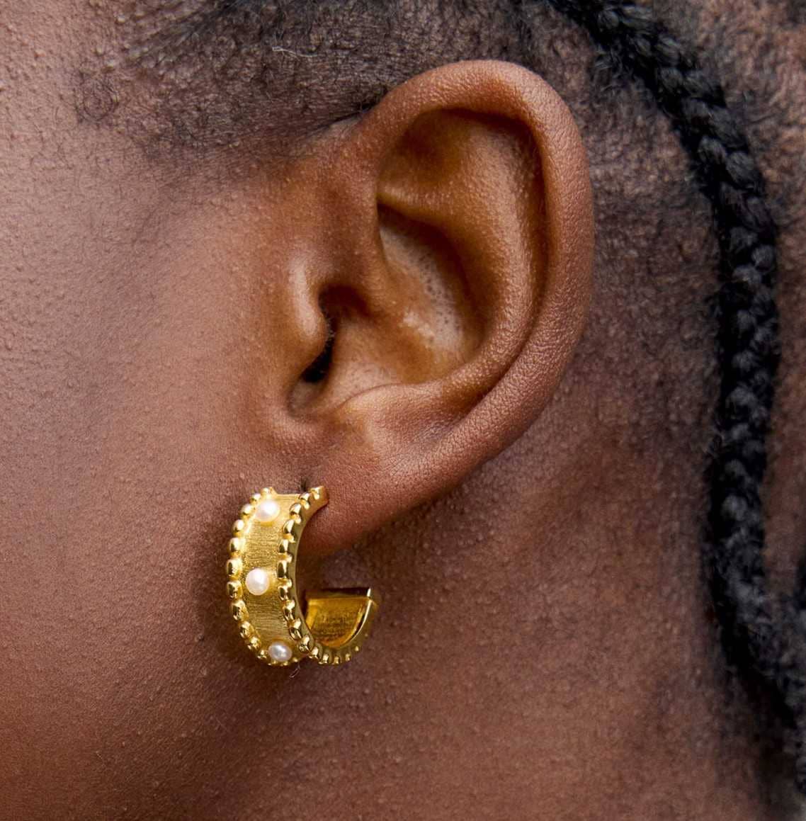 Pendientes Con Perlas De Agua Dulce Plata De Ley 925 de Parfois