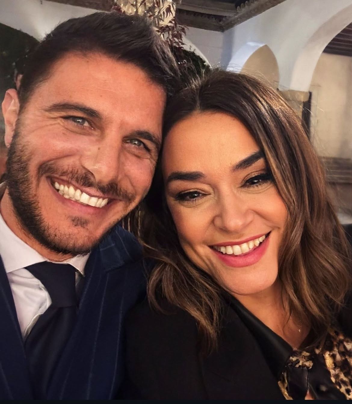 Joaquín Sánchez y Toñi Moreno en los premios Flamenco en la Piel en Bodegas Fundador en Jerez de la Frontera | @tmoreno73