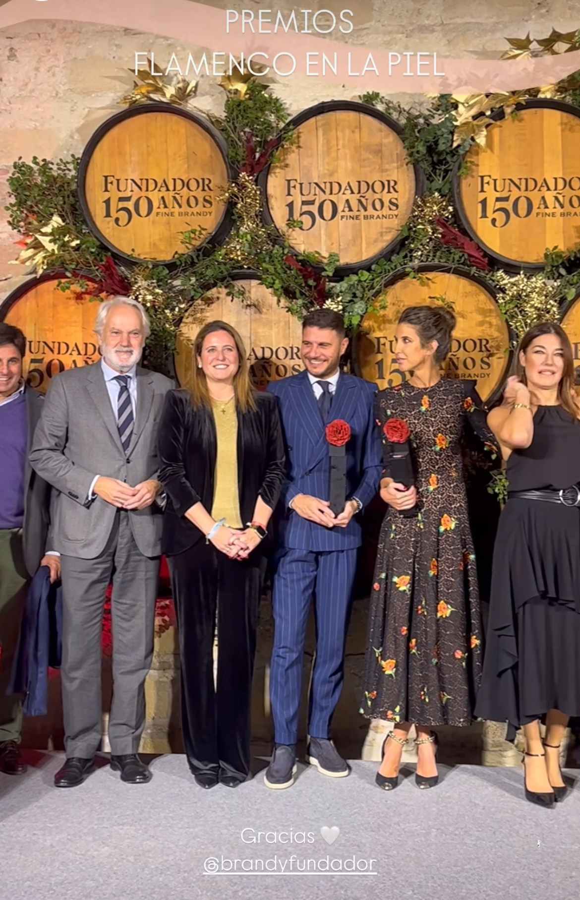 Joaquín Sánchez recibe uno de los premios Flamenco en la Piel en Bodegas Fundador en Jerez de la Frontera | @joaquinarte