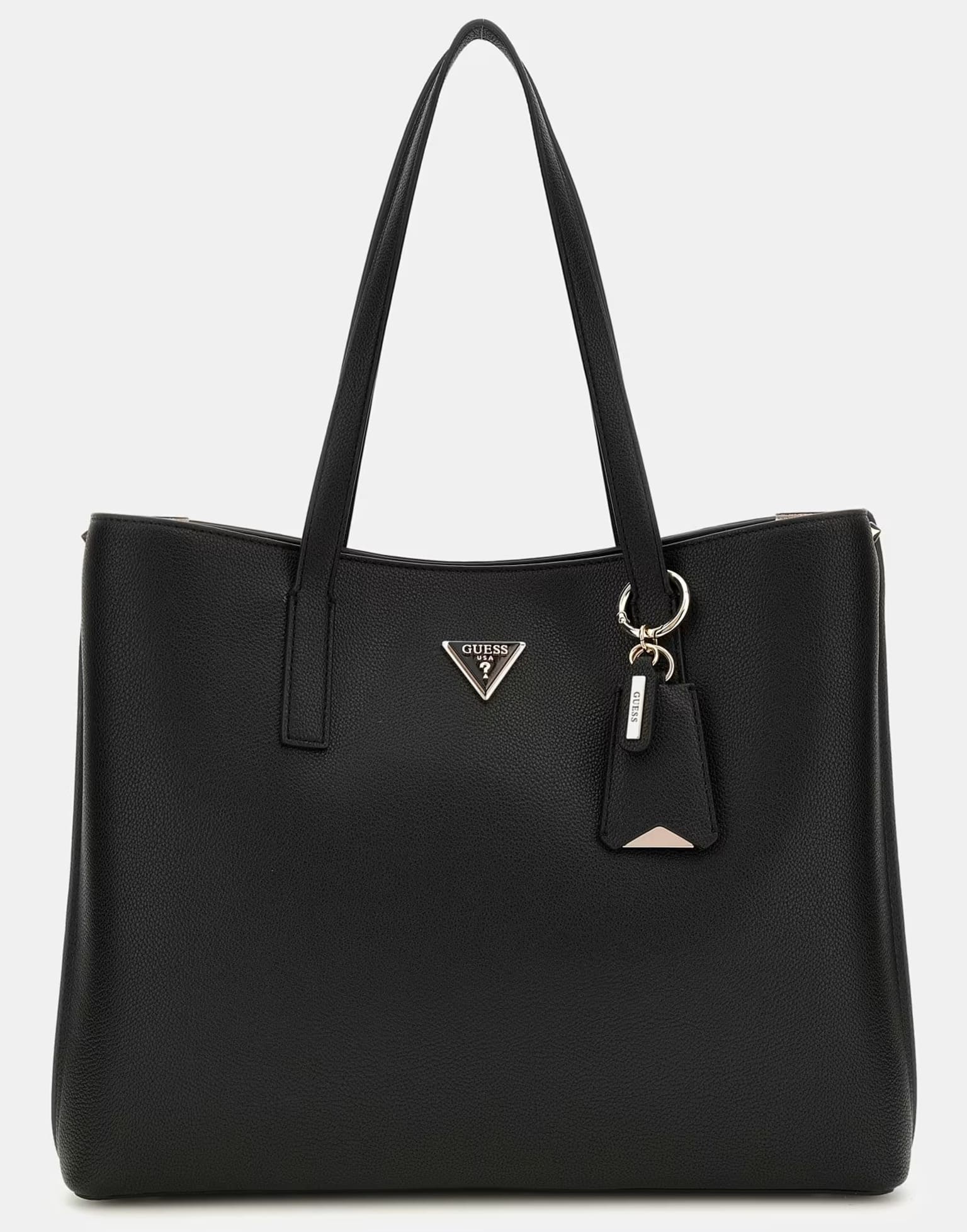 El bolso shopper Meridian con triángulo logo de Guess