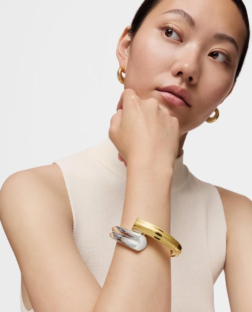 Pulsera esclava TOUS 1950 bicolor con oso