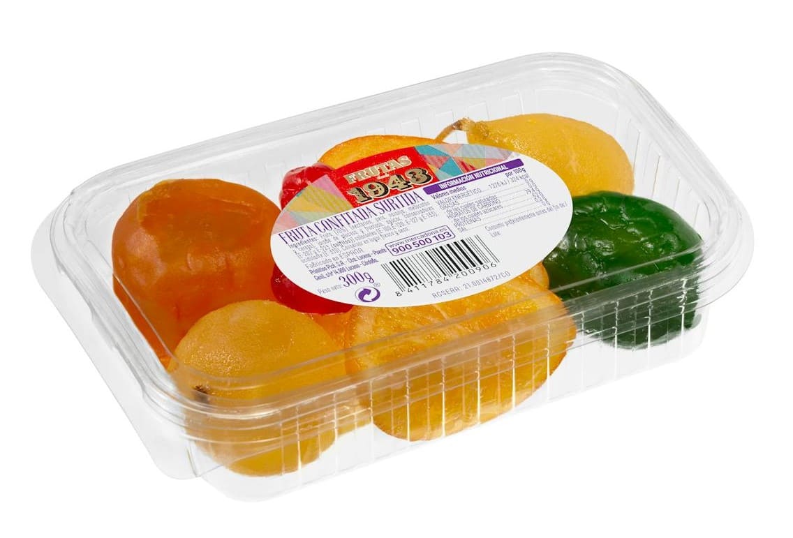 Fruta surtida confitada Hacendado