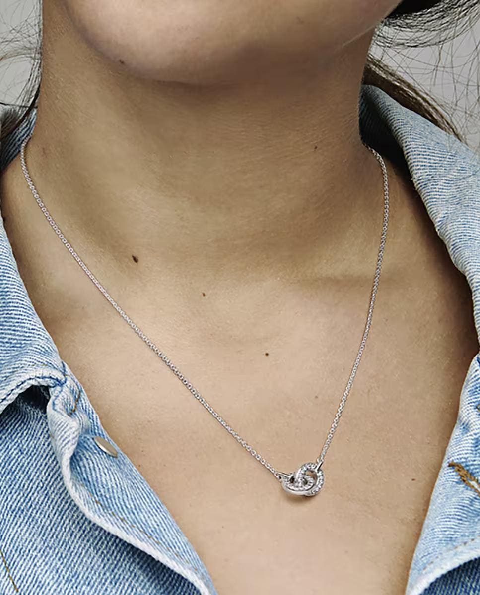 Collar Pavé Entrelazado Pandora Signature