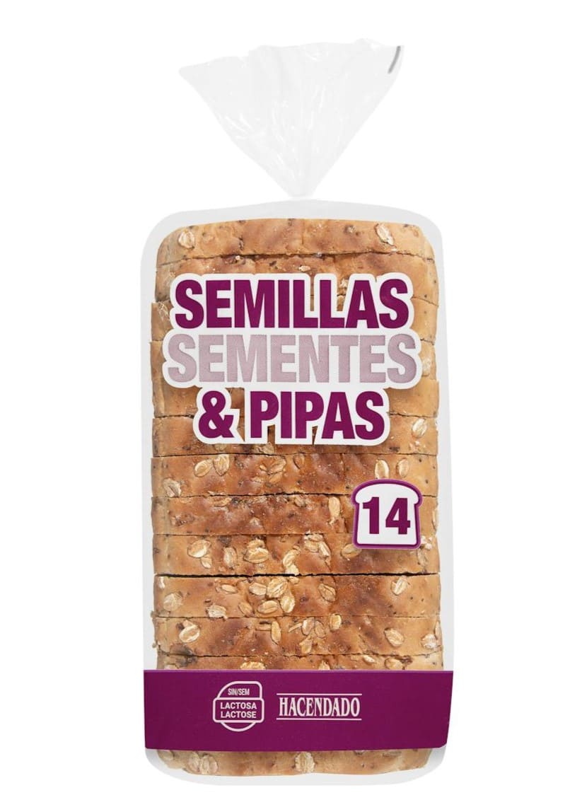 Pan de molde semillas y pipas de calabaza Hacendado